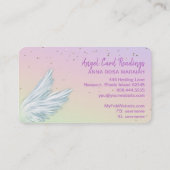 Carte De Visite *~* Pastel White Angel Wings Starry Rainbow (Dos)