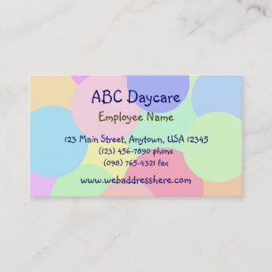 Carte De Visite PastelBubbles