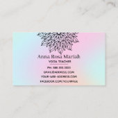 Carte De Visite *~* Pastels Crémeux Mandala Parties scintillant Yo (Dos)