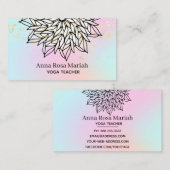 Carte De Visite *~* Pastels Crémeux Mandala Parties scintillant Yo (Devant / Derrière)