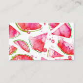 Carte De Visite Pastèque à l'aquarelle 1 (Devant)