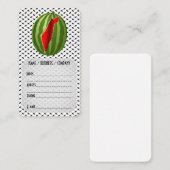 Carte De Visite Pastèque Palestine - Slice (Devant / Derrière)