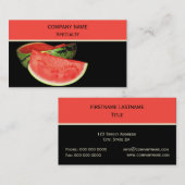 Carte De Visite Pastèque rouge (Devant / Derrière)