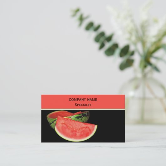 Carte De Visite Pastèque rouge (Debout devant)