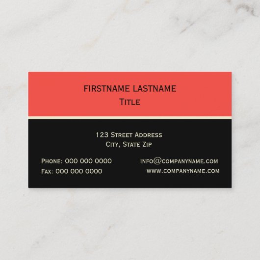 Carte De Visite Pastèque rouge (Dos)