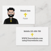 Carte de visite pasteur (Devant / Derrière)