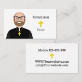 Carte de visite pasteur (Devant / Derrière)