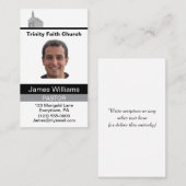 Carte De Visite Pasteur Coutume (Devant / Derrière)