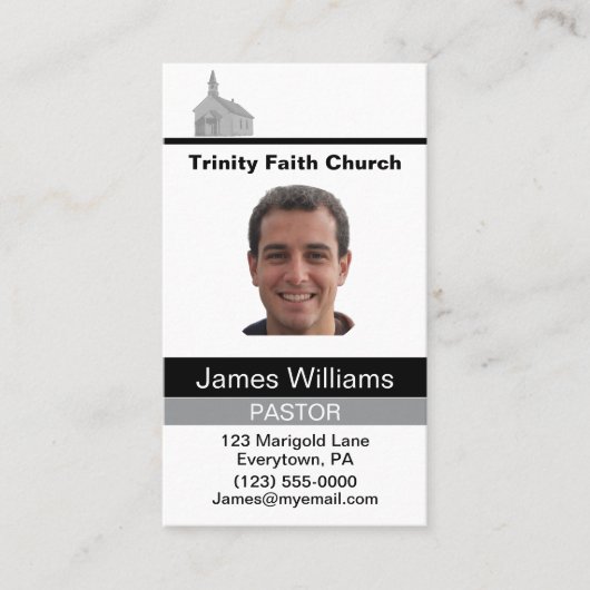 Carte De Visite Pasteur Coutume (Devant)