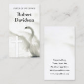 Carte De Visite Pasteur De L'Eglise Croix Blanche Et Oiseau De Cyg (Devant / Derrière)