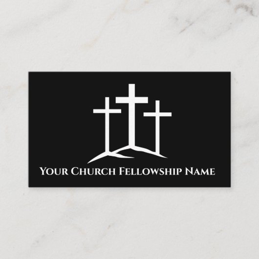 Carte De Visite Pasteur de l'église des trois croix blanches (Devant)