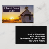 Carte De Visite Pasteur de l'église du lever de soleil rustique en (Devant / Derrière)