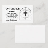 Carte De Visite Pasteur de l'église du logo de la Croix-Noire (Devant / Derrière)
