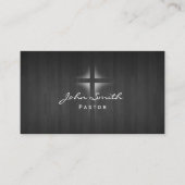 Carte De Visite Pasteur de l'église Élégant Arrière - plan en bois (Devant)