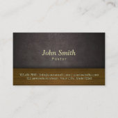 Carte De Visite Pasteur de l'église Élégant cuir et bois (Devant)