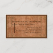 Carte De Visite Pasteur de l'église étampé cuir Élégant chrétien (Devant)
