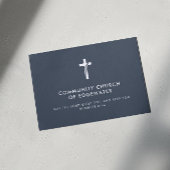 Carte De Visite Pasteur de l'église Moderne Croix minima foi Marin