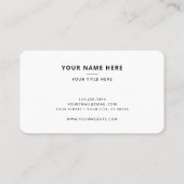 Carte De Visite Pasteur de l'Eglise moderne Croix religieuse Dove  (Dos)