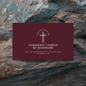 Carte De Visite Pasteur de l'église moderne minima personnalisé lo