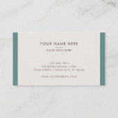 Carte De Visite Pasteur de l'église Moderne Minimale Croix Bouclie (Dos)