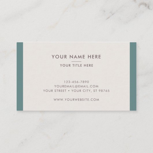 Carte De Visite Pasteur de l'église Moderne Minimale Croix Bouclie (Dos)