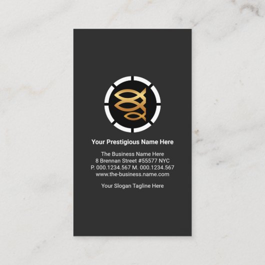 Carte De Visite Pasteur de Retro Layers, poisson chrétien religieu (Dos)