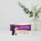 Carte De Visite Pasteur élégant et la première dame de marbre phot (Debout devant)