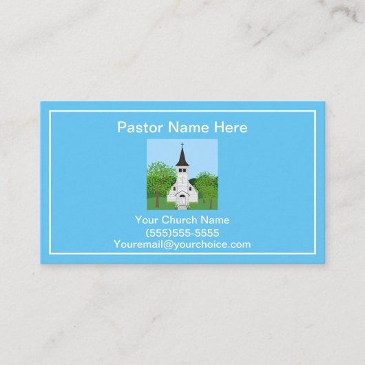Carte De Visite Pasteur Et Église (Devant)