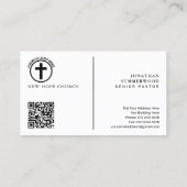 Carte de visite Pasteur Marc 4:39-41 avec QR Code (Dos)