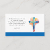 Carte de visite pasteur minimaliste (Dos)