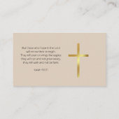 Carte de visite pasteur minimaliste (Dos)