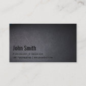 Carte De Visite Pasteur Ministre Élégant Sombre Minimal (Dos)