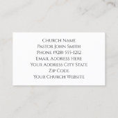 Carte De Visite Pastor Black Grunge Chalkboard Church (Dos)