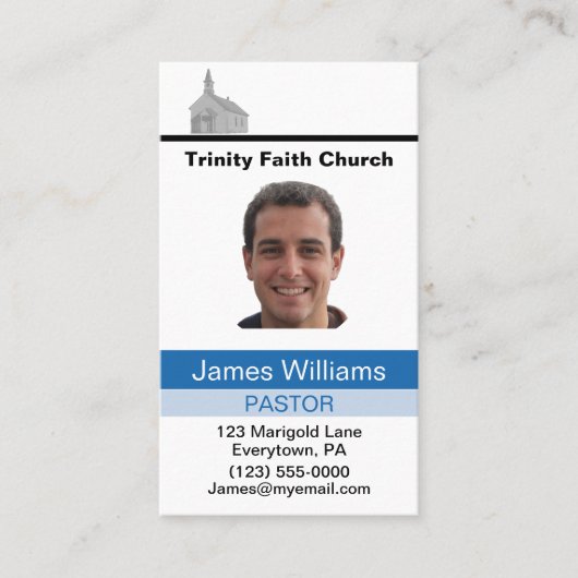 Carte De Visite Pastor Custom (Devant)