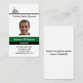 Carte De Visite Pastor Matching Custom (Devant / Derrière)