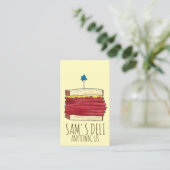 Carte De Visite Pastrami Sandwich Jewish Deli Restaurant Chef (Debout devant)