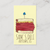 Carte De Visite Pastrami Sandwich Jewish Deli Restaurant Chef (Devant)