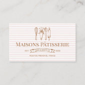 Carte De Visite Pastry Chef Baking & Cooking Utensils Bakery Baker (Devant)