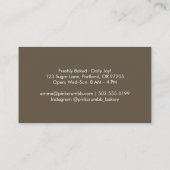 Carte De Visite Pastry Chef Gold Glitter Minimalist Cupcake Logo (Dos)