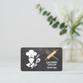 Carte De Visite Pastry Chef | Whisk Rolling Pin | Baker (Debout devant)