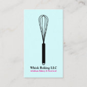 Carte De Visite Pastry Whisk Chef & Baker | Elegant Cake Bakery (Devant)