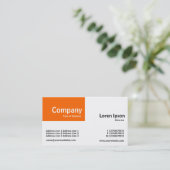 Carte De Visite Patch de trimestre - orange et blanc (Debout devant)