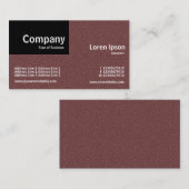 Carte De Visite Patch Trimestre - Texture Brown Embossée (Devant / Derrière)