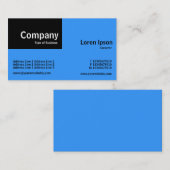 Carte De Visite Patch trimestriel - Noir et Bleu (3399FF) (Devant / Derrière)