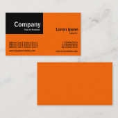 Carte De Visite Patch trimestriel - Noir et orange (FF6600) (Devant / Derrière)