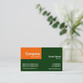Carte De Visite Patch trimestriel - Orange et Vert foncé (003300) (Debout devant)