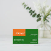 Carte De Visite Patch trimestriel - Orange et vert herbe (006600) (Debout devant)
