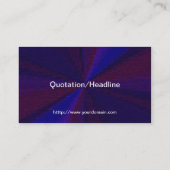 Carte De Visite Patchwork circulaire de dégradé bleu à pourpre (Dos)