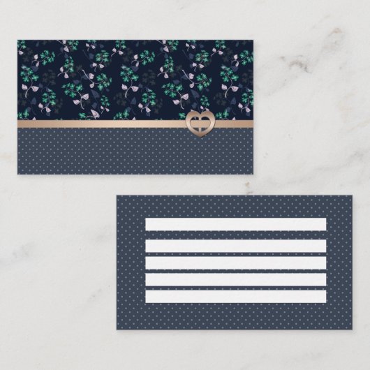 Carte De Visite Patchwork, Rétro (Devant / Derrière)