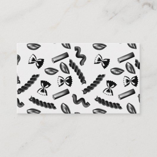 Carte De Visite Pâtes Diversité Grises Alimentation Italienne Oeuv (Devant)